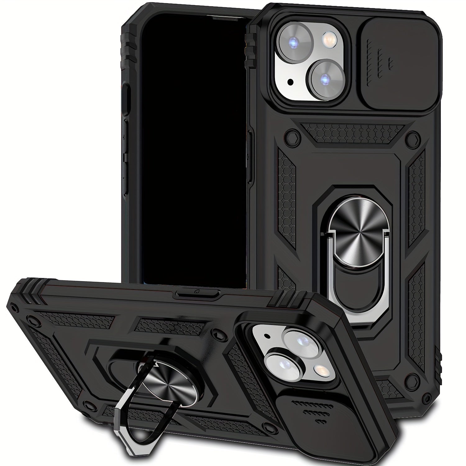 Durable iPhone Case with Slide Camera Cover and Stand