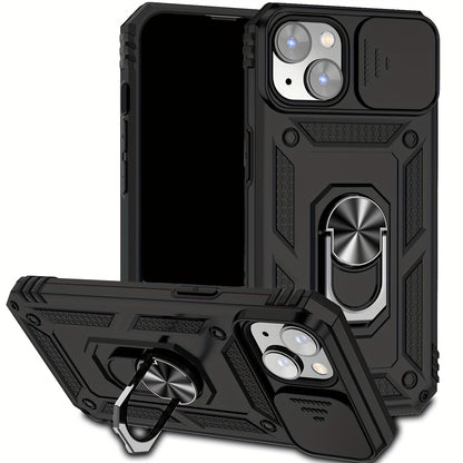 Durable iPhone Case with Slide Camera Cover and Stand