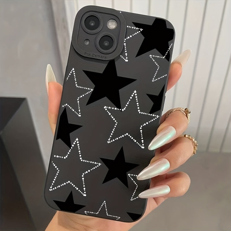 Compatible Apple Black Star Protective Phone Case