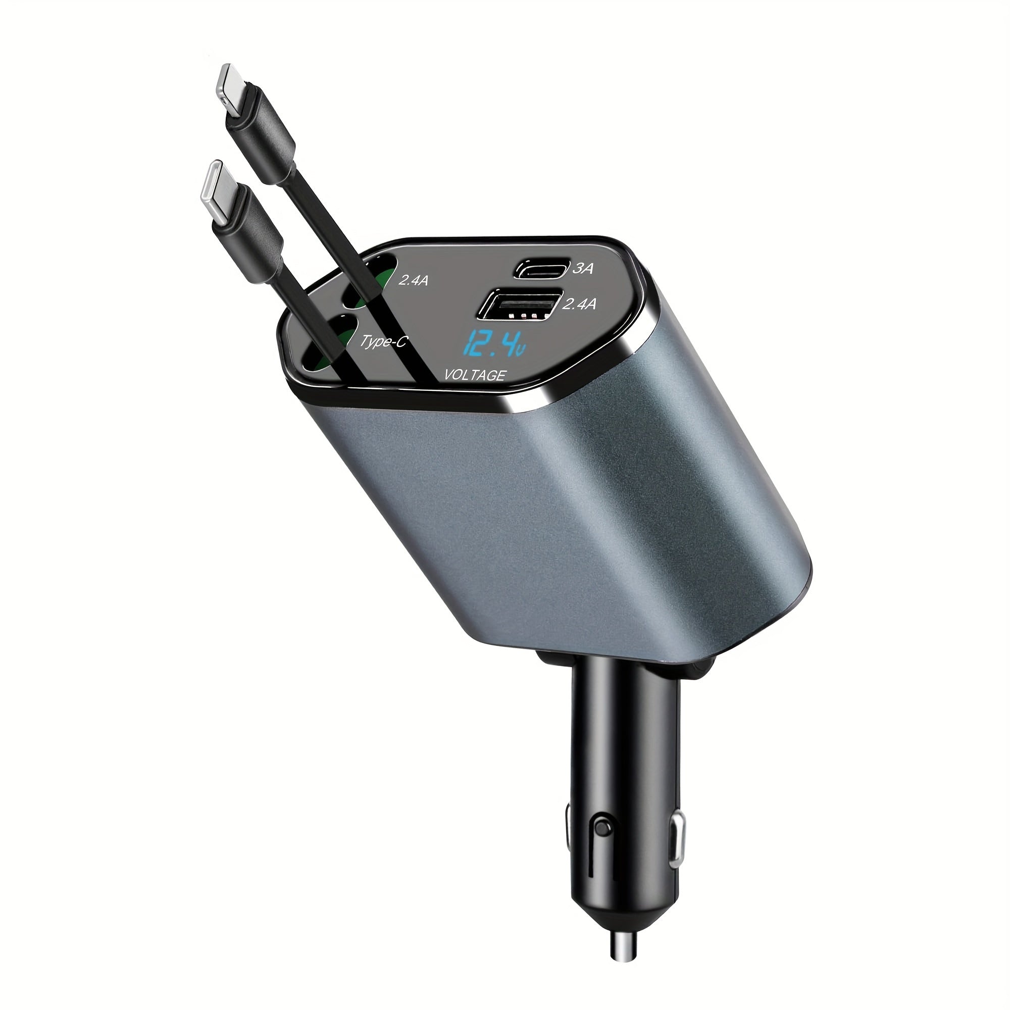 100W 4in1 Car Charger with 2 USB Ports