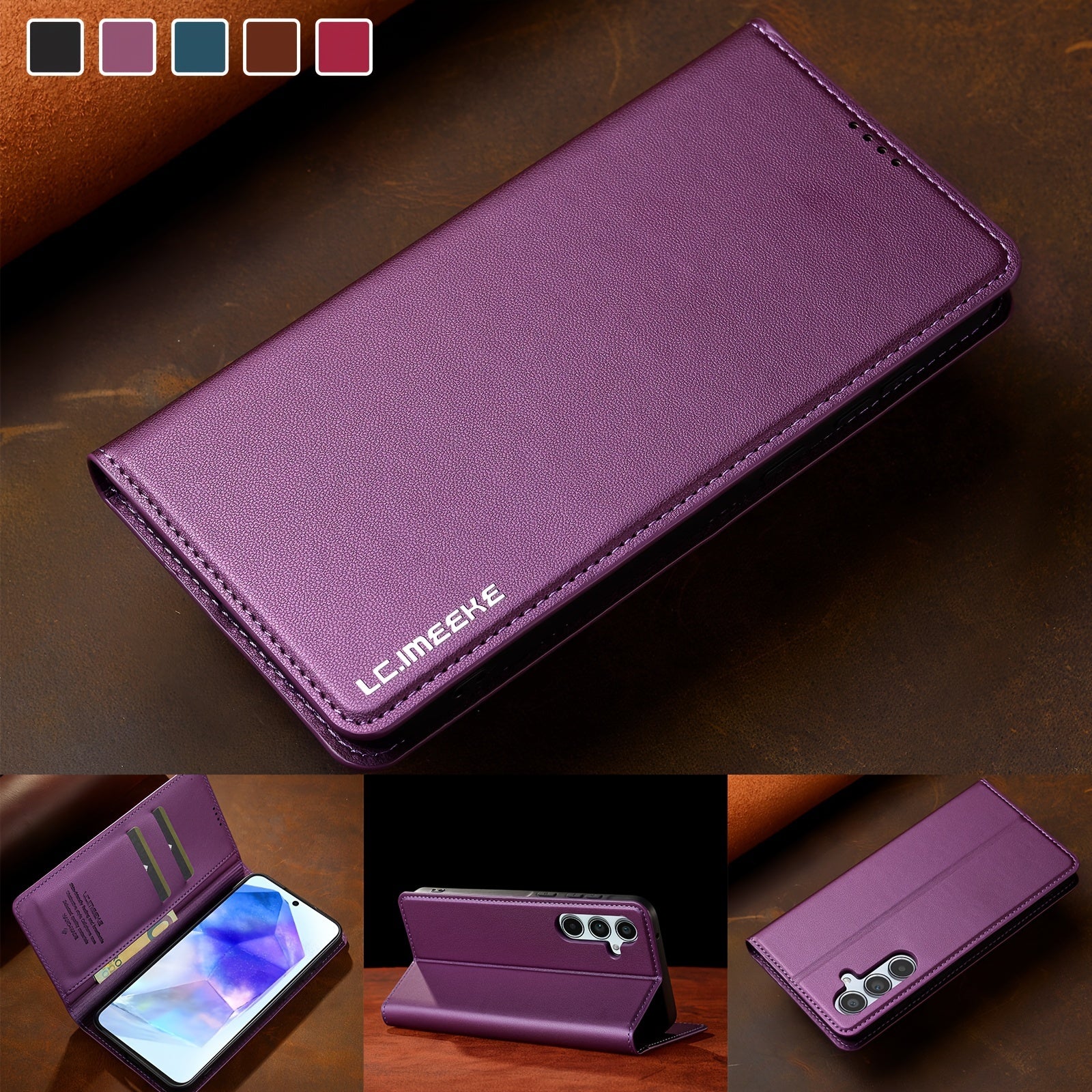 Samsung Galaxy Wallet Case Durable Faux Leather with Card Slots