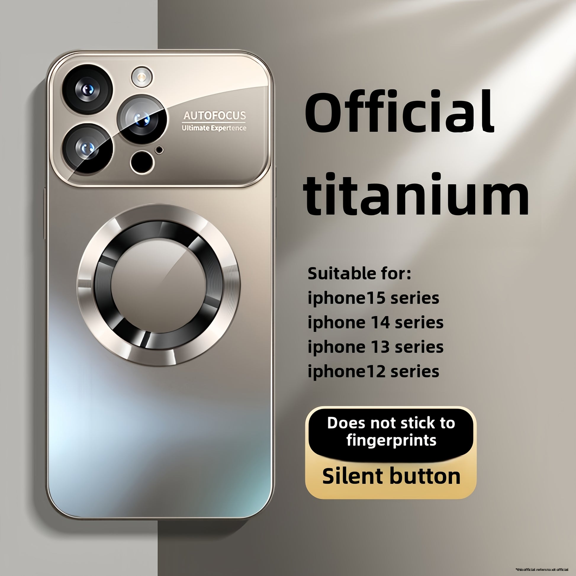 Luxury Titanium iPhone Case Wireless Charging  Shockproof Protection